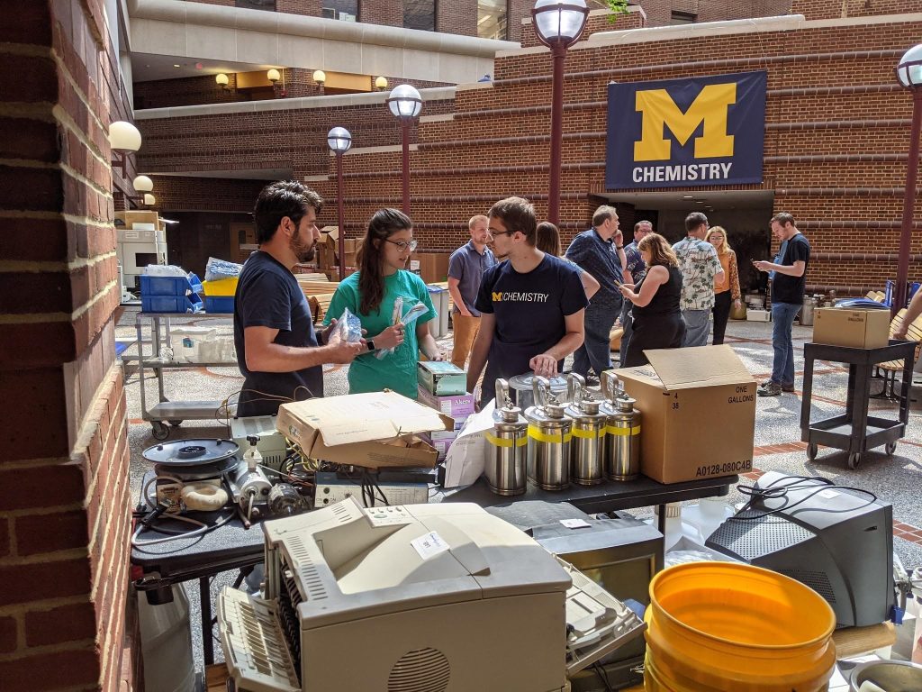 students at a reuse event