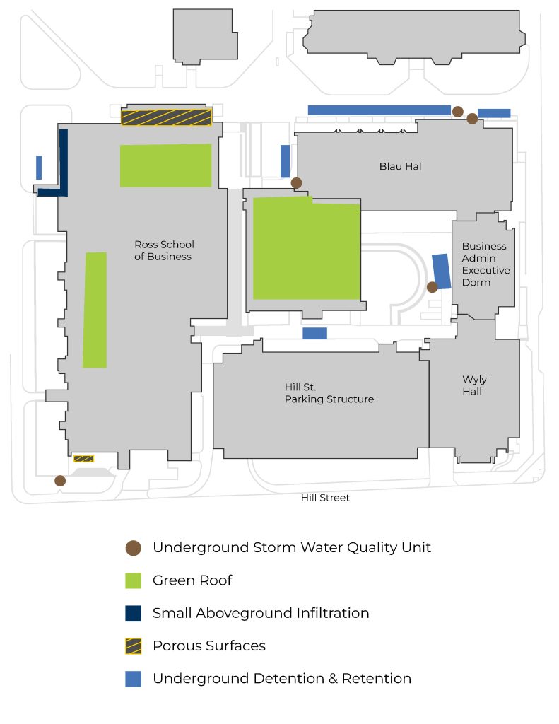 Ross and Monroe Mall stormwater map